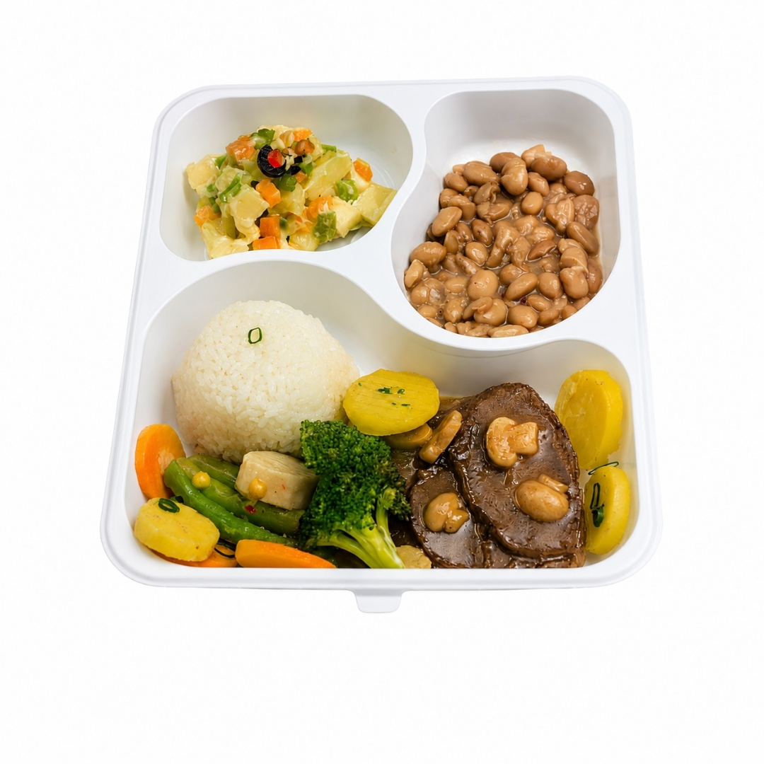 Bandeja de Plástico Descartável – 3 divisões