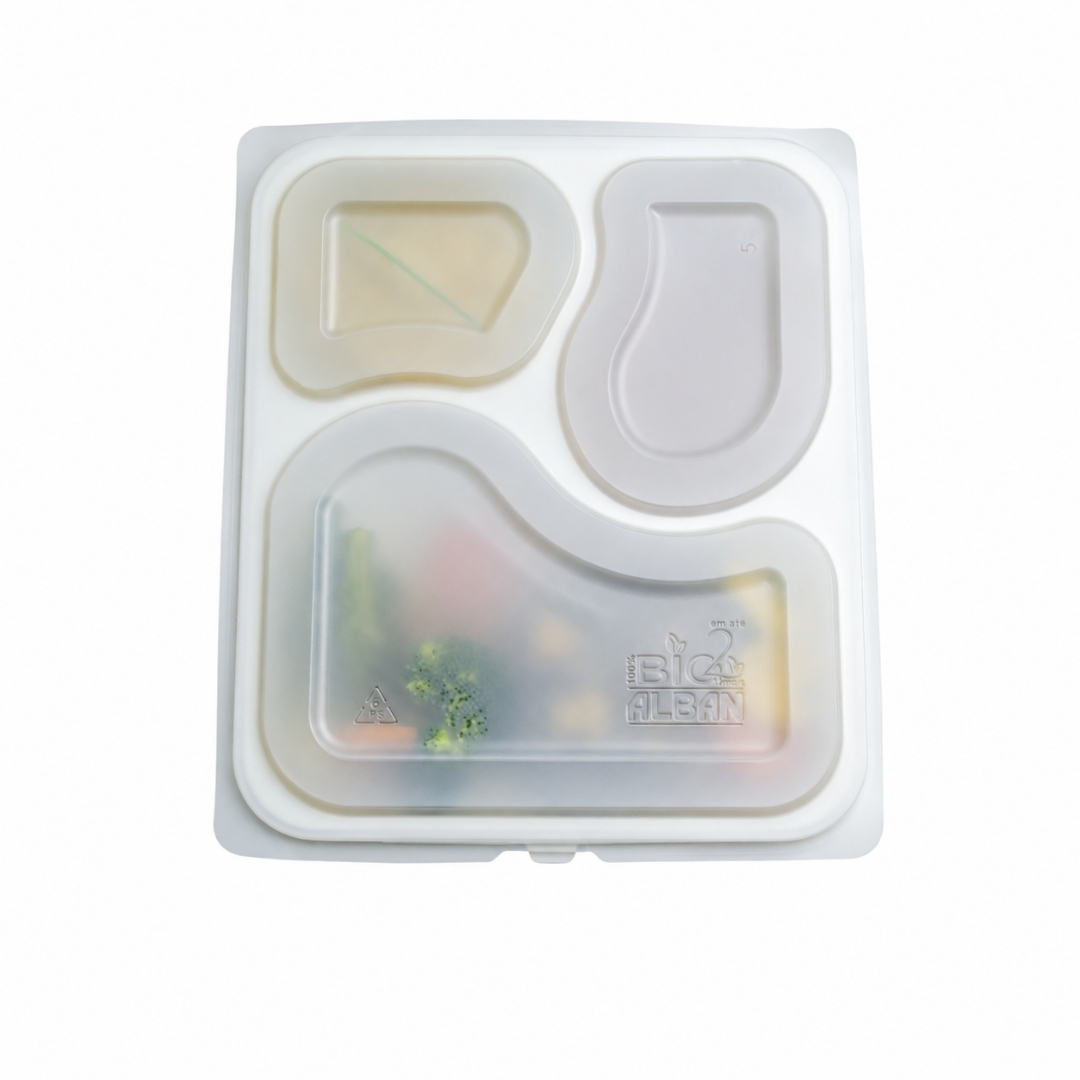 Bandeja de Plástico Descartável – 3 divisões miniatura 4